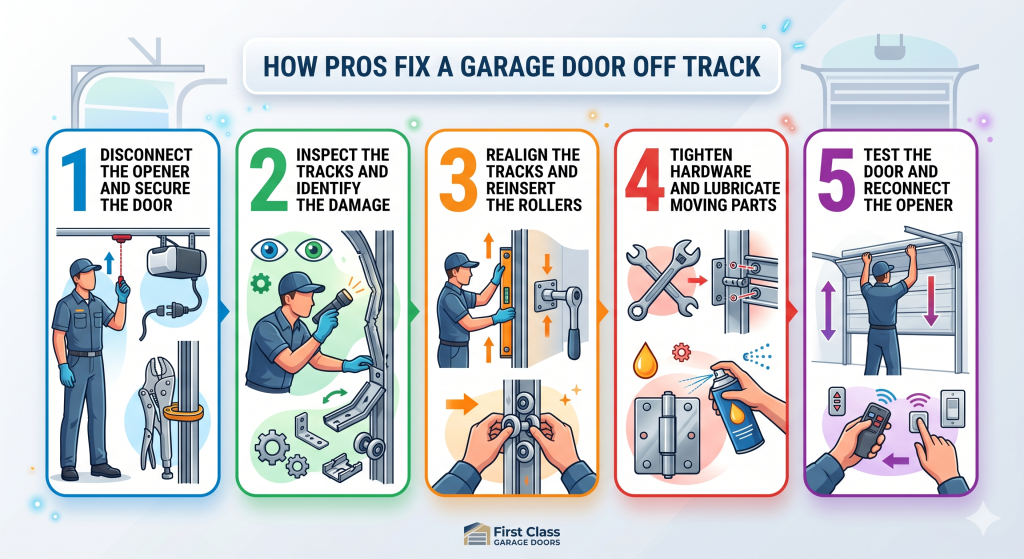 How Pros Fix a Garage Door Off Track